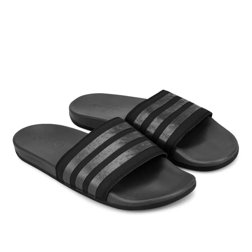 adidas Adilette Cloudfoam Comfort Slides Sandals Black/Grey Size 6 - Picture 2 of 10